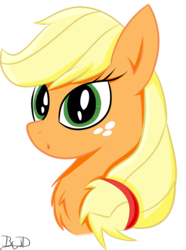 Size: 1410x1900 | Tagged: safe, artist:silvy-winds, applejack, g4, female, fluffy, simple background, solo