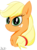 Size: 1410x1900 | Tagged: safe, artist:silvy-winds, applejack, g4, female, fluffy, simple background, solo