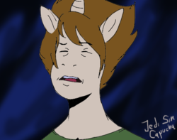 Size: 500x393 | Tagged: safe, artist:jedi sin capucha, color edit, colored, high, meme, ponified, scooby-doo!, shaggy rogers