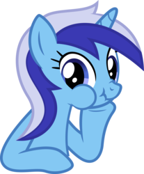 Size: 4000x4821 | Tagged: safe, artist:ambassad0r, minuette, pony, unicorn, amending fences, g4, absurd resolution, chewing, cute, eating, female, leaning, looking at you, minubetes, nose wrinkle, puffy cheeks, scrunchy face, simple background, solo, transparent background, vector