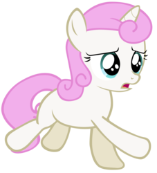 Size: 7000x7700 | Tagged: safe, artist:tardifice, twinkleshine, pony, unicorn, amending fences, g4, absurd resolution, concerned, female, filly, filly twinkleshine, horn, open mouth, running, simple background, solo, transparent background, vector, younger