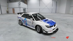 Size: 1280x720 | Tagged: safe, artist:skyline333, dj pon-3, vinyl scratch, griffon, g4, car, forza motorsport 4, itasha, subaru, subaru impreza