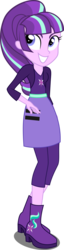 Size: 1000x3920 | Tagged: safe, artist:xebck, starlight glimmer, equestria girls, g4, the cutie map, clothes, equality, equestria girls-ified, female, humanized, incorrect hand anatomy, simple background, skirt, transparent background, vector