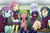 Size: 1200x800 | Tagged: safe, artist:uotapo, indigo zap, lemon zest, sour sweet, sugarcoat, sunny flare, human, equestria girls, g4, my little pony equestria girls: friendship games, bow, bowtie, chair, chalkboard, clothes, crystal prep academy, crystal prep academy uniform, cute, ear piercing, earring, female, freckles, glasses, goggles, happy, jewelry, legs, looking at you, meganekko, open mouth, piercing, plaid skirt, pleated skirt, school uniform, schoolgirl, shadow five, shocked, sitting, skirt, smiling, socks, unsure, varying degrees of want, vest, wallpaper