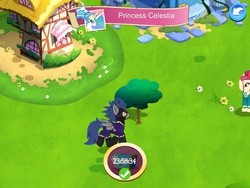 Size: 1024x768 | Tagged: safe, gameloft, screencap, descent, princess celestia, torch song, g4, shadowbolts