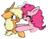 Size: 1336x1054 | Tagged: safe, artist:toridesori, applejack, pinkie pie, pony, g4, blushing, duo, female, hug, lesbian, ship:applepie, shipping, simple background, transparent background, vector