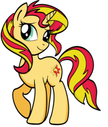 Size: 1024x1206 | Tagged: safe, artist:osakachii, sunset shimmer, pony, unicorn, g4, female, mare, raised hoof, solo