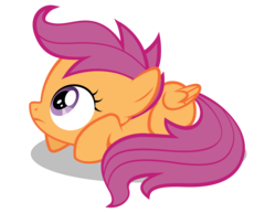 Size: 6000x4636 | Tagged: safe, artist:xhazxmatx, scootaloo, pony, g4, .ai available, absurd resolution, butt wings, female, scared, simple background, solo, transparent background, vector