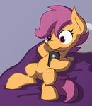 Size: 2600x3000 | Tagged: safe, artist:redenchilada, scootaloo, g4, .svg available, female, high res, phone, solo, vector