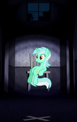 Size: 738x1172 | Tagged: safe, lyra heartstrings, pony, unicorn, g4, female, five nights at freddy's, five nights at freddy's 4, mare, sitting lyra, solo
