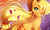 Size: 1500x909 | Tagged: safe, artist:chocokangoo, part of a set, applejack, earth pony, pony, g4, female, hair over one eye, mare, smiling, solo