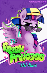 Size: 556x859 | Tagged: safe, artist:pepooni, twilight sparkle, alicorn, pony, g4, backwards ballcap, baseball cap, cap, cropped, crossover, female, hat, hilarious in hindsight, mare, solo, sunglasses, the fresh prince of bel-air, twilight sparkle (alicorn), will smith