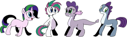Size: 1790x527 | Tagged: safe, artist:colossalstinker, oc, oc only, unnamed oc, dracony, hybrid, adoptable, interspecies, interspecies offspring, offspring, parent:rarity, parent:spike, parents:sparity