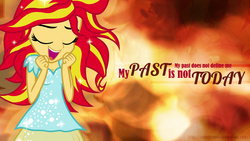 Size: 1366x768 | Tagged: safe, artist:caseyjewels, artist:columbiabingbong, artist:zuko42, sunset shimmer, equestria girls, g4, my past is not today, cleavage, eyes closed, female, sunset phoenix, sunset satan, vector, wallpaper