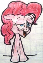 Size: 470x688 | Tagged: safe, artist:colossalstinker, pinkie pie, g4, female, solo, traditional art