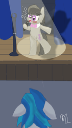 Size: 720x1280 | Tagged: safe, artist:thebronydoodler, dj pon-3, octavia melody, vinyl scratch, g4, blushing, drunk, drunk bubbles, drunktavia, singing