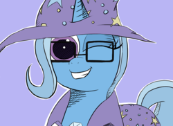 Size: 1100x800 | Tagged: safe, artist:flutteriot, trixie, pony, unicorn, g4, female, glasses, mare, solo