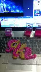 Size: 720x1280 | Tagged: safe, artist:2ju, fluttershy, g4, chinese, flutterbat, perler beads