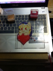 Size: 1000x1338 | Tagged: safe, artist:2ju, oc, oc only, oc:vestie, perler beads