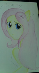 Size: 616x1135 | Tagged: safe, fluttershy, human, equestria girls, g4, traditional art