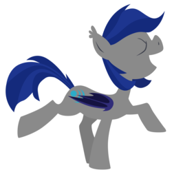Size: 4000x4000 | Tagged: safe, artist:chip, oc, oc only, oc:hekesuh, bat pony, pony, 4chan, eyes closed, male, on side, simple background, smiling, solo, stallion, transparent background, trap, vector