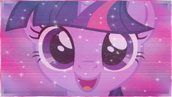 Size: 1366x768 | Tagged: safe, artist:natoumjsonic, twilight sparkle, g4, face, female, happy, smiling, solo, wallpaper