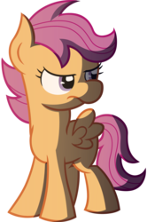 Size: 2650x4000 | Tagged: safe, artist:redenchilada, scootaloo, pony, g4, blank flank, female, filly, foal, simple background, solo, spread wings, transparent background, wings