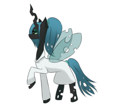 Size: 1607x1415 | Tagged: safe, artist:cups, derpibooru exclusive, queen chrysalis, changeling, changeling queen, g4, clothes, doctor, female, lab coat, solo