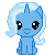 Size: 50x50 | Tagged: safe, artist:tokiiu, trixie, pony, unicorn, g4, chibi, cute, diatrixes, female, gif, icon, looking at you, mare, non-animated gif, simple background, sitting, smiling, solo, transparent background