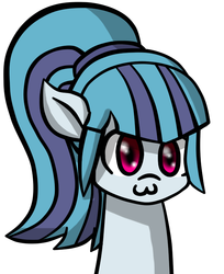 Size: 597x730 | Tagged: safe, artist:memorible, sonata dusk, pony, g4, :3, cute, female, looking at you, ponified, smiling, solo, sonatabetes