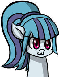 Size: 597x730 | Tagged: safe, artist:memorible, sonata dusk, earth pony, pony, g4, :3, cute, earth pony sonata dusk, equestria girls ponified, female, looking at you, ponified, smiling, solo, sonatabetes