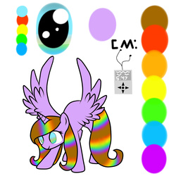 Size: 2500x2500 | Tagged: safe, artist:applejacks2, oc, oc only, oc:rainbow kawaii, alicorn, pony, alicorn oc, high res, solo