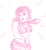 Size: 742x799 | Tagged: safe, artist:nobody, pinkie pie, human, g4, female, humanized, jojo pose, jojo's bizarre adventure, monochrome, solo