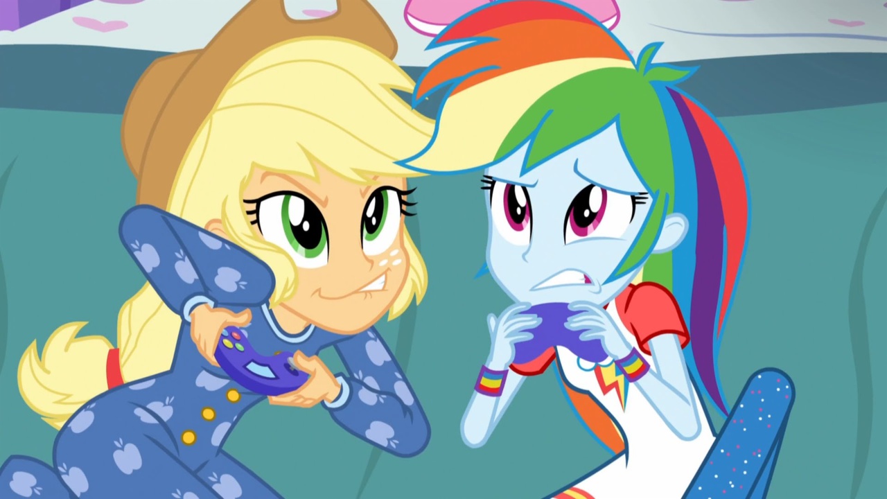 943395 safe screencap applejack rainbow dash equestria girls