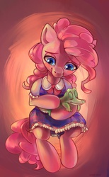 Size: 1141x1854 | Tagged: safe, artist:share dast, gummy, pinkie pie, g4, clothes, cute, diapinkes, dress, duo
