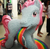 Size: 634x626 | Tagged: safe, rainbow dash (g3), g3, creepy, heart, heart eyes, irl, nightmare fuel, not salmon, photo, puking rainbows, spikes, statue, trypophobia, wat, wingding eyes