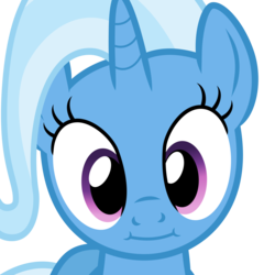 Size: 5000x5000 | Tagged: source needed, safe, artist:dashiesparkle edit, edit, trixie, pony, unicorn, g4, :i, absurd resolution, bust, cute, diatrixes, eyes, female, horn, looking at you, mare, simple background, solo, transparent background, vector, we bought two cakes