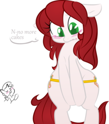 Size: 1280x1453 | Tagged: safe, artist:jessy, artist:plone, rarity, oc, oc only, oc:palette swap, pony, g4, bipedal, blushing, butt, chubby, embarrassed, female, measuring tape, plot, plump, simple background, transparent background, vector, weight gain, wide hips