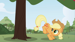 Size: 853x480 | Tagged: safe, screencap, applejack, g4, female, solo