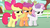 Size: 1280x720 | Tagged: safe, screencap, apple bloom, scootaloo, sweetie belle, earth pony, pegasus, pony, unicorn, flight to the finish, g4, season 4, apple bloom's bow, blank flank, bow, cutie mark crusaders, female, filly, foal, golden eyes, green eyes, hair bow, magenta hair, magenta mane, magenta tail, orange coat, orange fur, orange wings, pink hair, pink mane, pink tail, purple eyes, purple hair, purple mane, purple tail, red hair, red mane, red tail, tail, trio, trio female, white coat, white fur, wings, yellow coat, yellow fur