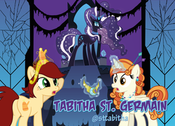 Size: 8324x6000 | Tagged: safe, artist:wewius, nightmare rarity, oc, oc:canni soda, galacon, g4, .ai available, absurd resolution, autograph card, ponified, tabitha st. germain, vector, voice actor