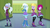 Size: 1000x563 | Tagged: safe, artist:3d4d, fuchsia blush, lavender lace, sugarcoat, trixie, equestria girls, g4, my little pony equestria girls: friendship games, my little pony equestria girls: rainbow rocks, agnieszka fajlhauer, background human, female, polish, trixie and the illusions, voice actor joke