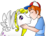 Size: 713x507 | Tagged: safe, artist:prettywitchdoremi, danny williams, surprise, pegasus, pony, g1, blushing, female, interspecies, kissing, male, nose kiss, ship:dannyprise, shipping, straight, wingboner