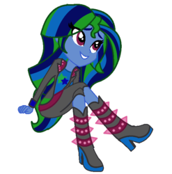 Size: 578x584 | Tagged: safe, artist:serennarae, edit, oc, oc only, oc:rock star, equestria girls, g4, equestria girls-ified, not sunset shimmer, recolor, solo