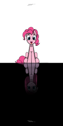 Size: 2000x3959 | Tagged: safe, artist:markiz707, pinkie pie, earth pony, pony, g4, duality, female, frown, high res, looking at you, mare, open mouth, pinkamena diane pie, reflection, smiling, solo
