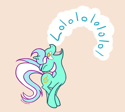 Size: 1000x892 | Tagged: safe, artist:rainspeak, lyra heartstrings, g4, backbend, female, lol, reaction image, solo