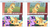 Size: 460x250 | Tagged: safe, applejack, twilight sparkle, derpibooru, g4, exploitable meme, image macro, juxtaposition, juxtaposition win, meme, meta, twilybuse