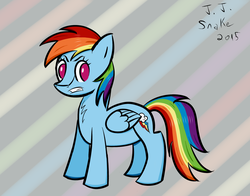 Size: 1653x1299 | Tagged: safe, artist:jj-snake, rainbow dash, pegasus, pony, g4, angry, female, mare, solo