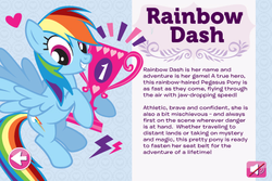 Size: 480x320 | Tagged: safe, ruckus media group, screencap, rainbow dash, pegasus, pony, g4, my little pony: twilight sparkle teacher for a day, official, female, mare, profile, solo, text, trophy