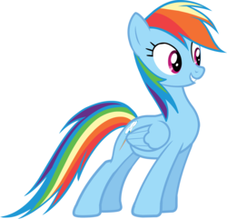 Size: 2844x2737 | Tagged: safe, rainbow dash, pegasus, pony, g4, official, castle creator, female, height difference, high res, mare, simple background, solo, transparent background, vector